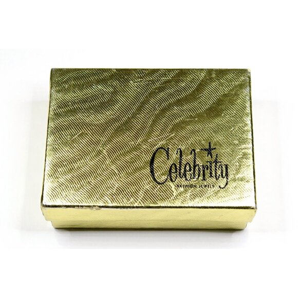 Celebrity Gray Cabochon & AB Rhinestones Brooch Earrings Set Vintage Jewelry - Picture 7 of 7